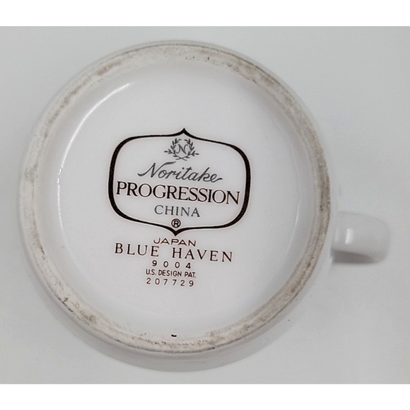 Noritake Blue Haven Creamer Pitcher Progression 9004 Floral 1966-1979 Japan - Picture 7 of 7